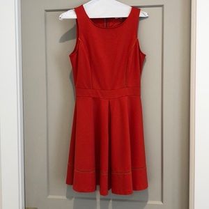 Hypr orange midi dress